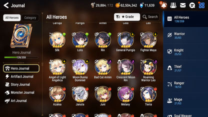 [GLOBAL] [INSTANT] Epic 7 Seven 3ML Abyssal Yufine Top Model Luluca Architect Laika + 77ML pulls 11k skystones 1300 mystics+ 20 Speed +Name Starter Account-Mobile Games Starter