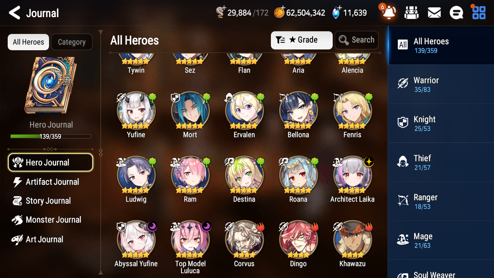 [GLOBAL] [INSTANT] Epic 7 Seven 3ML Abyssal Yufine Top Model Luluca Architect Laika + 77ML pulls 11k skystones 1300 mystics+ 20 Speed +Name Starter Account-Mobile Games Starter