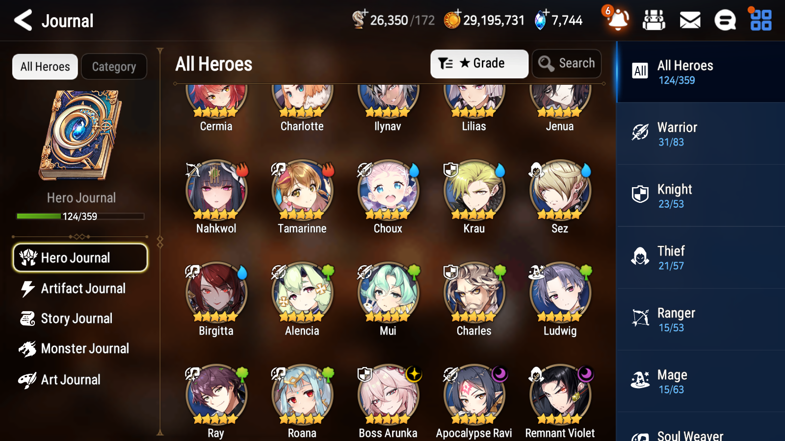 [GLOBAL] [INSTANT] Epic 7 Seven 3ML Boss Arunka Remnant Violet Apocalypse Ravi + 55ML pulls +20 Speed + Name Starter Account-Mobile Games Starter