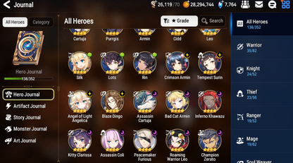 [GLOBAL] [INSTANT] Epic 7 Seven 3ML Boss Arunka Requiem Roana Faithless Lidica + ML pulls + Name Starter Account-Mobile Games Starter