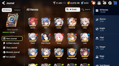 [GLOBAL] [INSTANT] Epic 7 Seven 3ML double Luna (New Moon Luna+Luna) + Arbiter Vildred Ruele + ML pulls + 20 Speed + Name Starter Account-Mobile Games Starter