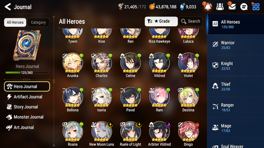 [GLOBAL] [INSTANT] Epic 7 Seven 3ML double Luna (New Moon Luna+Luna) + Arbiter Vildred Ruele + ML pulls + 20 Speed + Name Starter Account-Mobile Games Starter