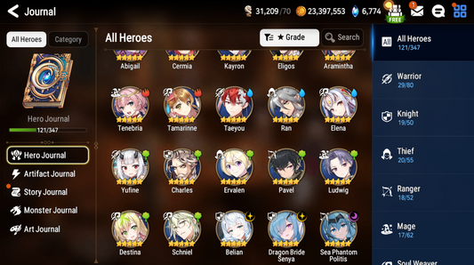 [GLOBAL] [INSTANT] Epic 7 Seven 3ML Dragon Bride Senya Sea Phantom Politis Belian + ML pulls + Name Starter Account-Mobile Games Starter