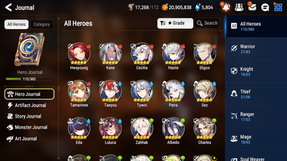 [GLOBAL] [INSTANT] Epic 7 Seven 3ML Dragon Bride Senya Zio Conqueror Lilias Albedo + 41ML pulls + 20 Speed + Name Starter Account-Mobile Games Starter