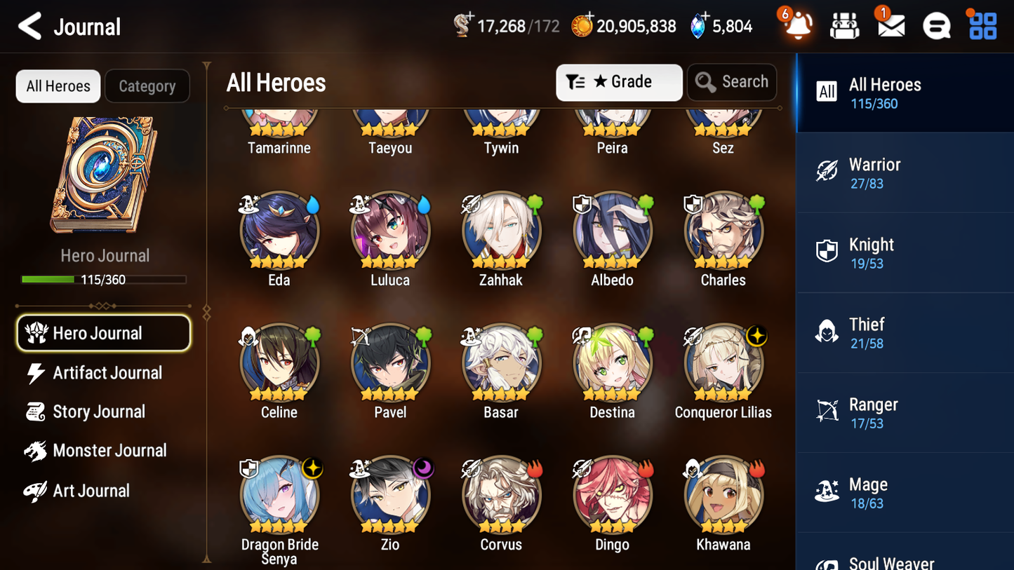 [GLOBAL] [INSTANT] Epic 7 Seven 3ML Dragon Bride Senya Zio Conqueror Lilias Albedo + 41ML pulls + 20 Speed + Name Starter Account-Mobile Games Starter