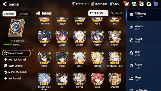 [GLOBAL] [INSTANT] Epic 7 Seven 3ML Dragon Bride Senya Zio Conqueror Lilias Albedo + 41ML pulls + 20 Speed + Name Starter Account-Mobile Games Starter