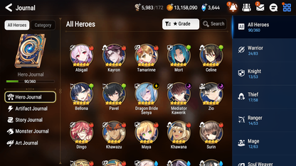 [GLOBAL] [INSTANT] Epic 7 Seven 3ML Dragon Bride Senya Zio Mediator Kawerik + ML pulls + 20 Speed + Name Starter Account-Mobile Games Starter