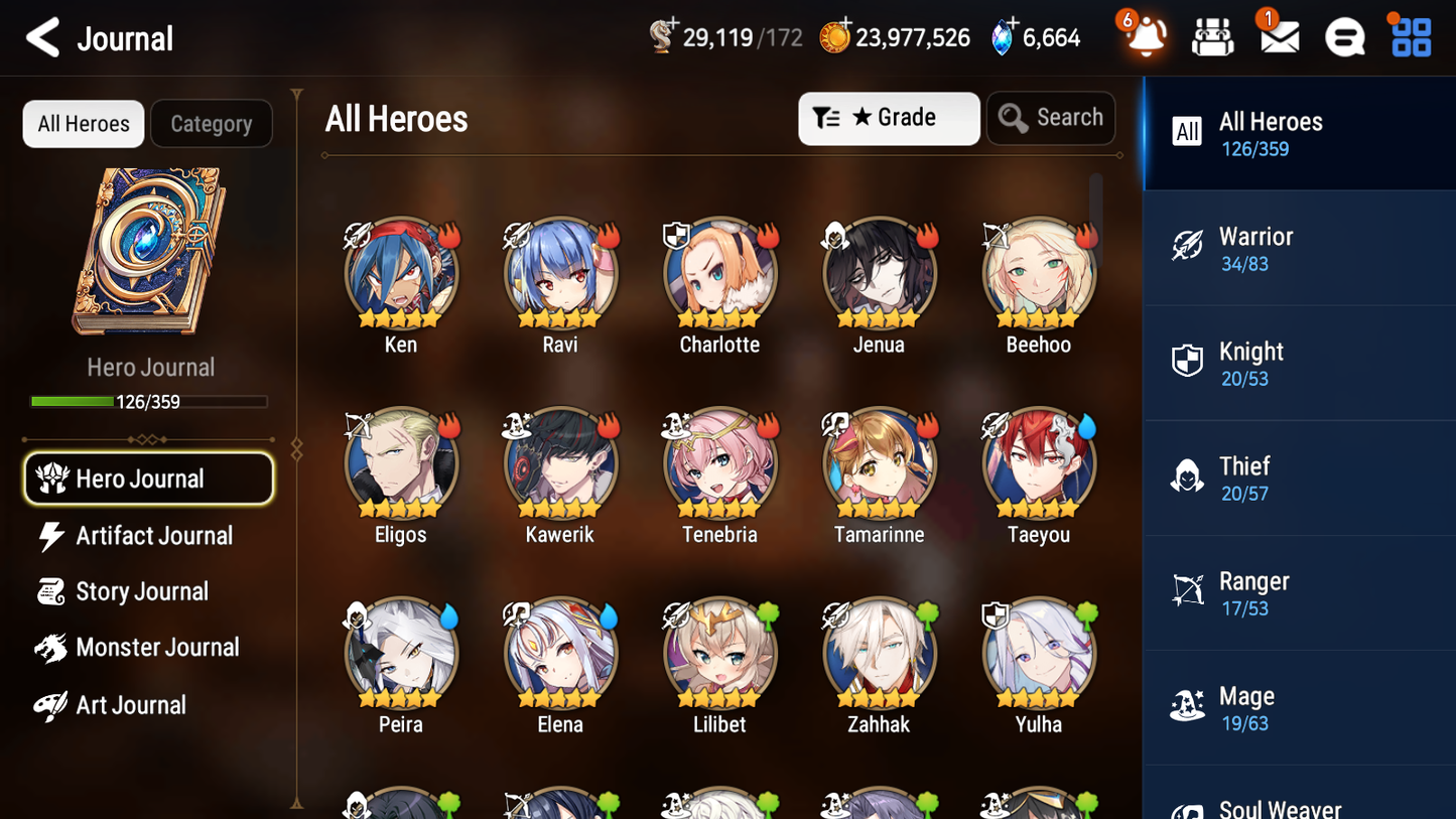 [GLOBAL] [INSTANT] Epic 7 Seven 3ML Empyrean Ilynav Conqueror Lilias Angel + 49ML pulls +20 Speed + Name Starter Account-Mobile Games Starter