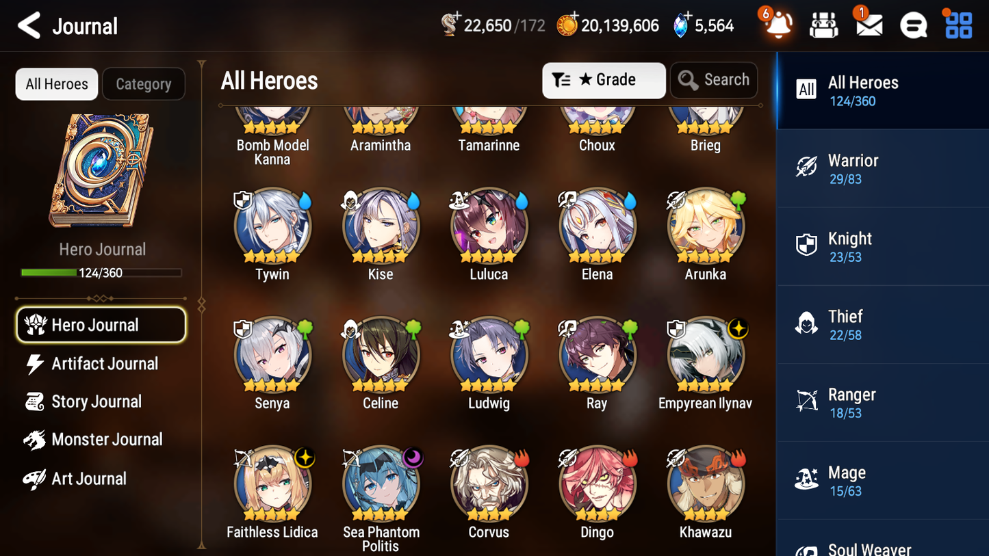 [GLOBAL] [INSTANT] Epic 7 Seven 3ML Empyrean Ilynav Sea Phantom Politis Lidica + 41ML pulls +20 Speed+ Name Starter Account-Mobile Games Starter