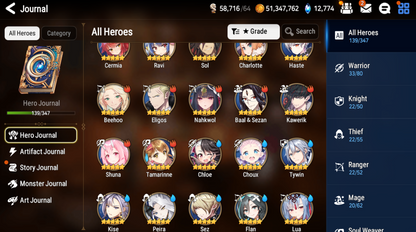[GLOBAL] [INSTANT] Epic 7 Seven 3ML Harsetti + 66ML pulls 13k skystones 2900 mystics+ Name Starter Account-Mobile Games Starter