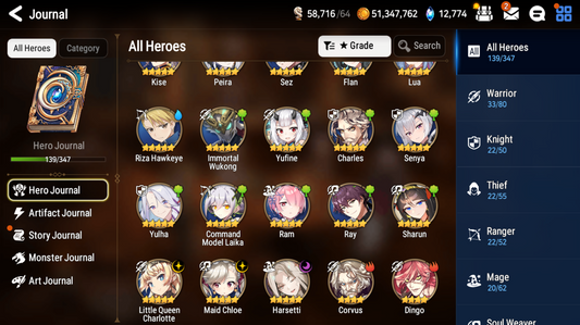 [GLOBAL] [INSTANT] Epic 7 Seven 3ML Harsetti + 66ML pulls 13k skystones 2900 mystics+ Name Starter Account-Mobile Games Starter