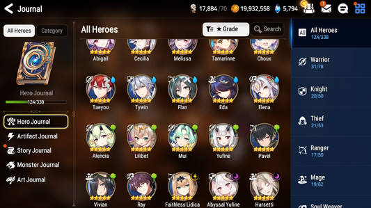 [GLOBAL] [INSTANT] Epic 7 Seven 3ML Harsetti Abyssal Yufine Faithless Lidica + ML pulls + Name Starter Account-Mobile Games Starter