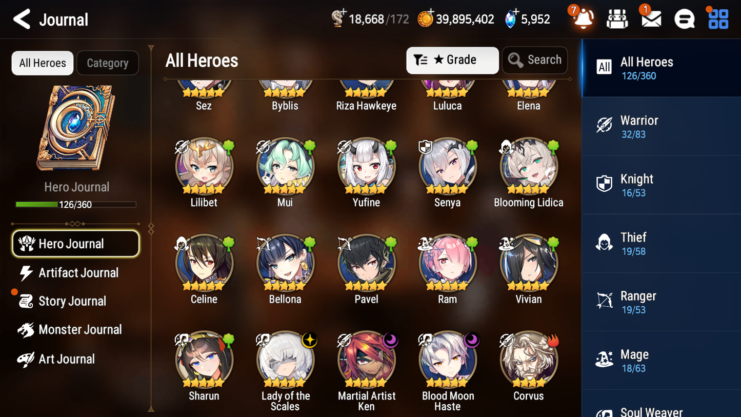 [GLOBAL] [INSTANT] Epic 7 Seven 3ML Lady of the Scales Blooming Lidica + Artifact + Byblis Martial Artist Ken +42ML pulls +20 speed +Name Starter Account-Mobile Games Starter