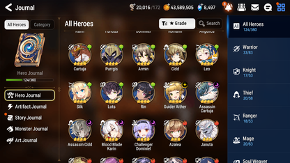 [GLOBAL] [INSTANT] Epic 7 Seven 3ML Lionheart Cermia Remnant Violet Faithless Lidica+ 42ML pulls mystics + 20 Speed + Name Starter Account-Mobile Games Starter