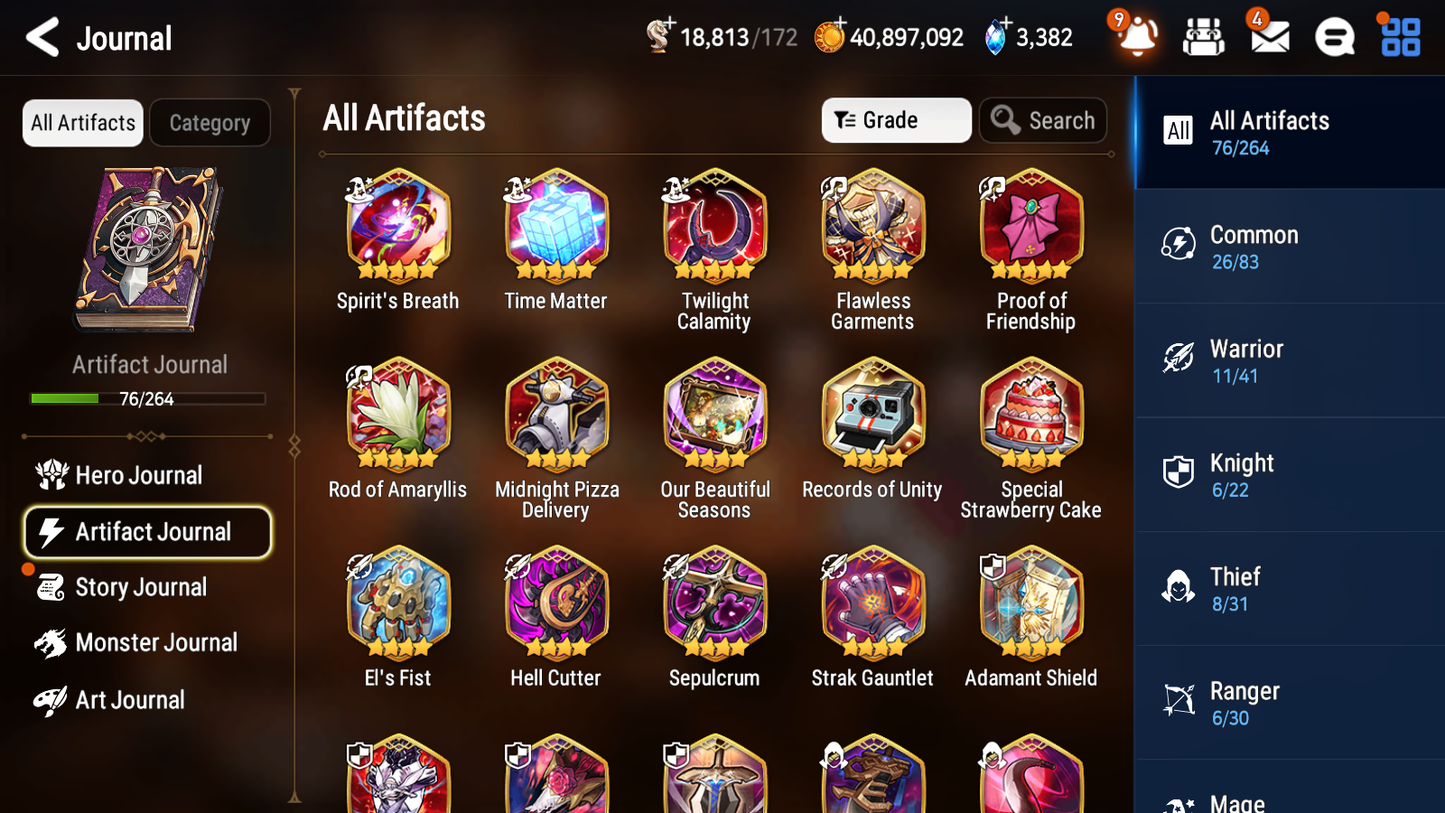 [GLOBAL] [INSTANT] Epic 7 Seven 3ML Monarch of the Sword Iseria Young Senya+artifact Solitaria of the Snow Death Dealer Ray + 40ML pulls +20 Speed + Name Starter Account-Mobile Games Starter