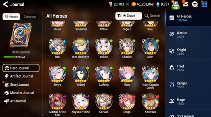 [GLOBAL] [INSTANT] Epic 7 Seven 3ML Navy Captain Landy Abyssal Yufine + ML pulls Starter Account-Mobile Games Starter