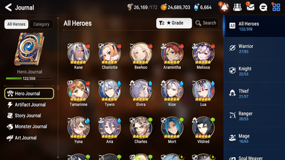 [GLOBAL] [INSTANT] Epic 7 Seven 3ML Navy Captain Landy Dragon Bride Senya Kawerik + 49ML pulls +20 Speed +Name Starter Account-Mobile Games Starter