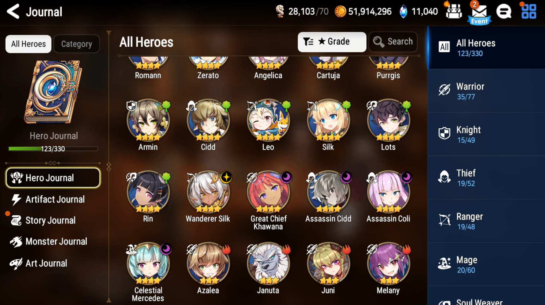 [GLOBAL] [INSTANT] Epic 7 Seven 3ML New Moon Luna Apocalypse Ravi Corvus +11k Gems +36 ML pulls Starter Account-Mobile Games Starter