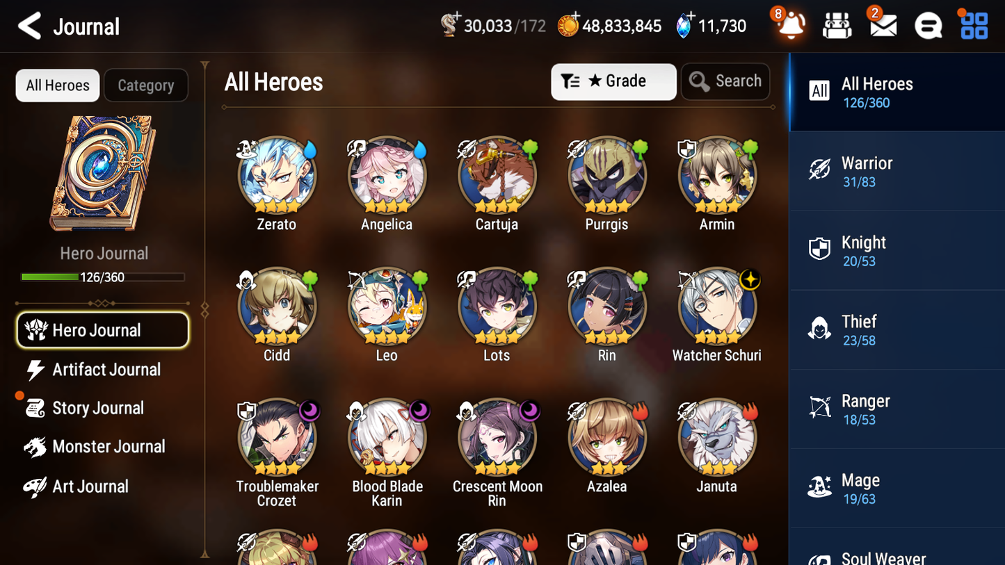 [GLOBAL] [INSTANT] Epic 7 Seven 3ML New Moon Luna Conqueror Lilias +11k Gems + 50ML pulls + 20 Speed Starter Account-Mobile Games Starter