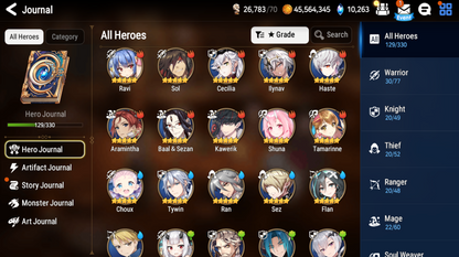 [GLOBAL] [INSTANT] Epic 7 Seven 3ML New Moon Luna Lionheart Cermia Elena Angel Angelica +10k Gems +32 ML pulls Starter Account-Mobile Games Starter