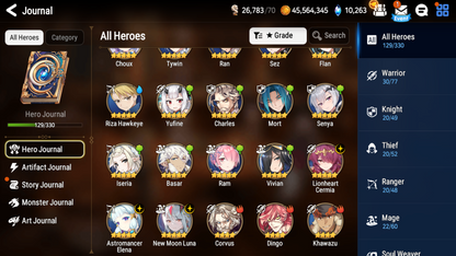 [GLOBAL] [INSTANT] Epic 7 Seven 3ML New Moon Luna Lionheart Cermia Elena Angel Angelica +10k Gems +32 ML pulls Starter Account-Mobile Games Starter