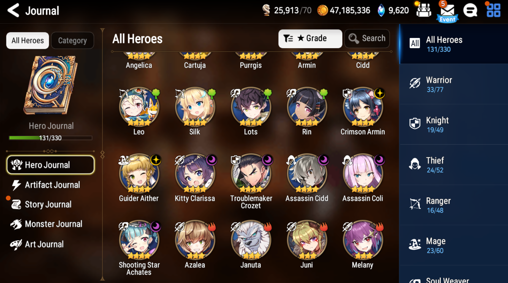 [GLOBAL] [INSTANT] Epic 7 Seven 3ML New Moon Luna Remnant Violet Vivian Rem +9.7k Gems +33 ML pulls Starter Account-Mobile Games Starter