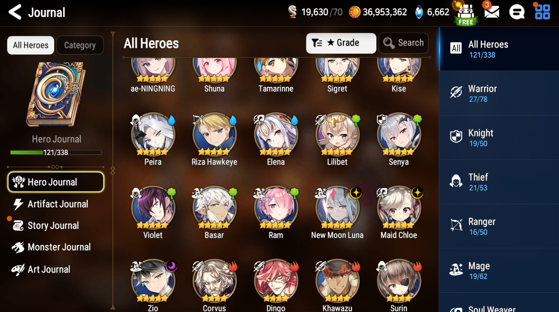 [GLOBAL] [INSTANT] Epic 7 Seven 3ML New Moon Luna Zio Maid Chloe + ML pulls + Name Starter Account-Mobile Games Starter