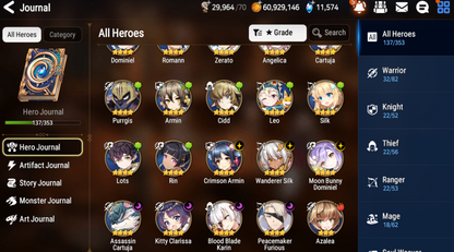 [GLOBAL] [INSTANT] Epic 7 Seven 3ML Rinak + Ruele Briar Witch Iseria Death Dealer Ray + 63ML pulls 11k skystones 1300 mystics+ Name Starter Account-Mobile Games Starter