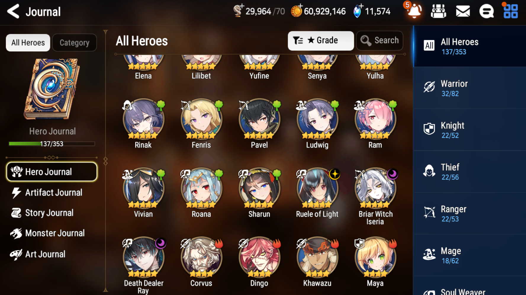 [GLOBAL] [INSTANT] Epic 7 Seven 3ML Rinak + Ruele Briar Witch Iseria Death Dealer Ray + 63ML pulls 11k skystones 1300 mystics+ Name Starter Account-Mobile Games Starter