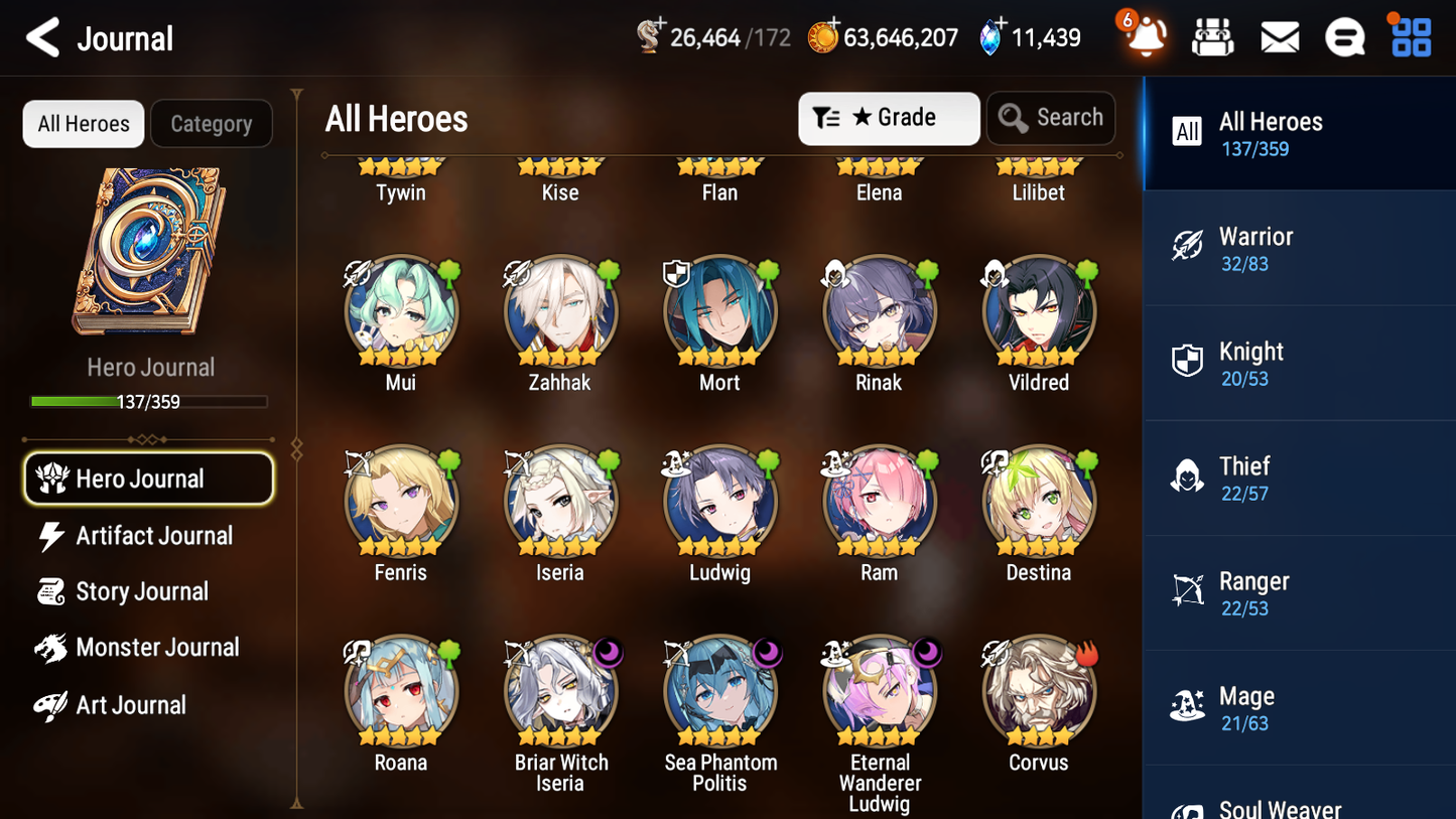 [GLOBAL] [INSTANT] Epic 7 Seven 3ML Rinak Sea Phantom Politis Briar Witch Iseria Ludwig Angel of Light Angelica+ 76ML pulls 11k skystones 1250 mystics+20 Speed+ Name Starter Account-Mobile Games Starter