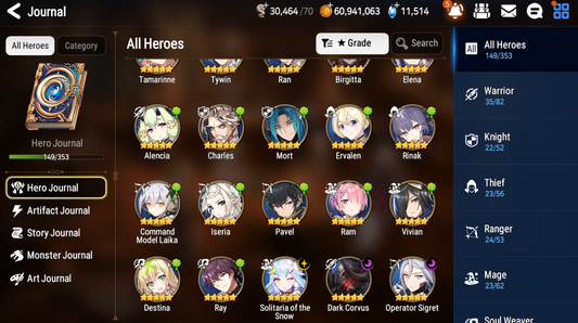 [GLOBAL] [INSTANT] Epic 7 Seven 3ML Rinak + Solitaria of the Snow Dark Corvus Operator Sigret + 63ML pulls 11k skystones 1300 mystics+ Name Starter Account-Mobile Games Starter