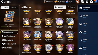 [GLOBAL] [INSTANT] Epic 7 Seven 3ML Rinak + Straze Operator Sigret Requiem Roana + 63ML pulls 11k skystones 1300 mystics+ Name Starter Account-Mobile Games Starter