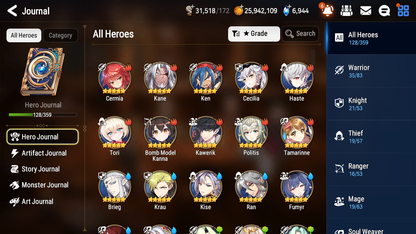 [GLOBAL] [INSTANT] Epic 7 Seven 3ML Sea Phantom Politis Dragon Bride Senya Krau + 51ML pulls +20 Speed + Name Starter Account-Mobile Games Starter