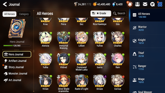 [GLOBAL] [INSTANT] Epic 7 Seven 3ML Straze Ruele of Light SBA + 42ML pulls + 20 Speed + Name Starter Account-Mobile Games Starter