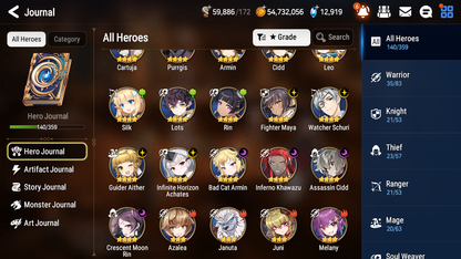 [GLOBAL] [INSTANT] Epic 7 Seven 3ML Tori Belian Briar Witch Iseria Remnant Violet + 81ML pulls 13k skystones 2500 mystics+20 Speed + Name Starter Account-Mobile Games Starter