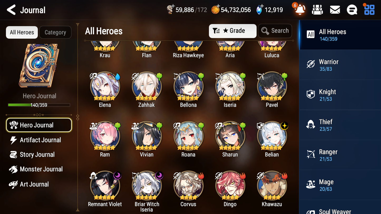 [GLOBAL] [INSTANT] Epic 7 Seven 3ML Tori Belian Briar Witch Iseria Remnant Violet + 81ML pulls 13k skystones 2500 mystics+20 Speed + Name Starter Account-Mobile Games Starter