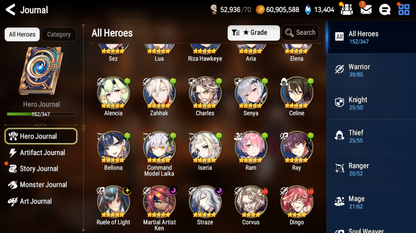 [GLOBAL] [INSTANT] Epic 7 Seven 3ML Tori Straze Ken Ruele + 69ML pulls 13k skystones 2900 mystics+ Name Starter Account-Mobile Games Starter
