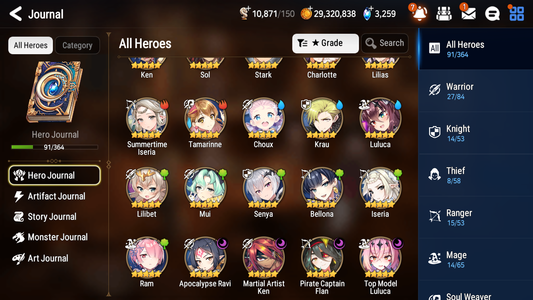 [GLOBAL] [INSTANT] Epic 7 Seven 4ML 1LIM Apocalypse Ravi Martial Artist Ken Pirate Captain Flan Top Model Luluca Summertime Iseria + ML Mystics pulls + 20 Speed Aged Starter Account-Mobile Games Starter