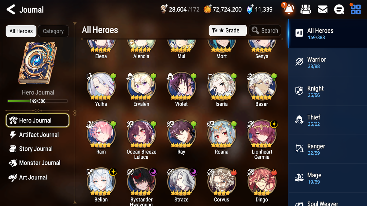 [GLOBAL] [INSTANT] Epic 7 Seven 4ML 1LIM Bystander Hwayoung Haru+artifact Straze Belian Lionheart Cermia + 90ML pulls 11k skystones 1200 mystics+3x 20 Speed + Luna Skin+ Name Starter Account-Mobile Games Starter