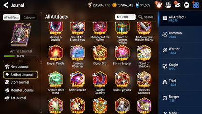 [GLOBAL] [INSTANT] Epic 7 Seven 4ML 1LIM Salome Haru Abyssal Yufine Top Model Luluca Architect Laika + 91ML pulls 11k skystones mystics+ 2x 20 Speed + 4 Sets Gear + Luna Skin+Name Starter Account-Mobile Games Starter
