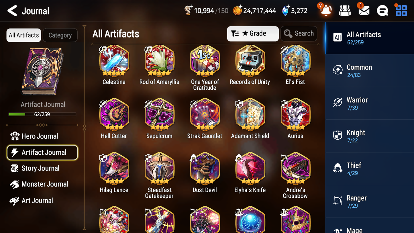 [GLOBAL] [INSTANT] Epic 7 Seven 4ML 2LIM Fallen Cecilia Mediator Kawerik Martial Artist Ken Pirate Captain Flan Diene Fairytale Tenebria + ML Mystics pulls + 20 Speed Aged Starter Account-Mobile Games Starter