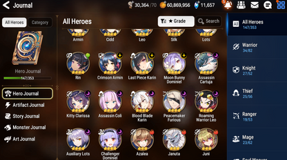 [GLOBAL] [INSTANT] Epic 7 Seven 4ML Abyssal Yufine Belian Specter Tenebria Sage Baal + 63ML pulls 11k skystones 1300 mystics+ Name Starter Account-Mobile Games Starter