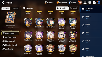 [GLOBAL] [INSTANT] Epic 7 Seven 4ML Abyssal Yufine Belian Specter Tenebria Sage Baal + 77ML pulls 11k skystones 1300 mystics+20 Speed +Name Starter Account-Mobile Games Starter