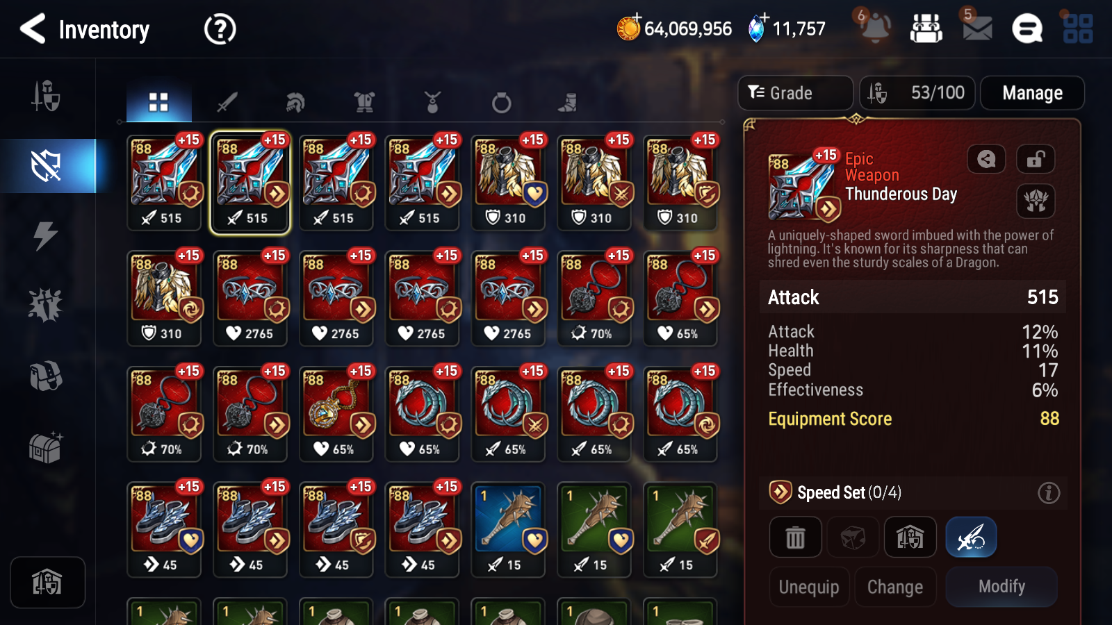 [GLOBAL] [INSTANT] Epic 7 Seven 4ML Abyssal Yufine Belian Specter Tenebria Sage Baal + 77ML pulls 11k skystones mystics+20 Speed + 4 Sets Gear +Name Starter Account-Mobile Games Starter