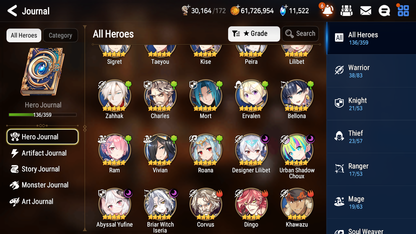 [GLOBAL] [INSTANT] Epic 7 Seven 4ML Abyssal Yufine Designer Lilibet Urban Shadow Choux Briar Witch Iseria Angel Angelica + 77ML pulls 11k skystones 1300 mystics+ 20 Speed +Name Starter Account-Mobile Games Starter