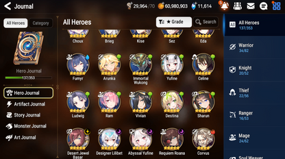 [GLOBAL] [INSTANT] Epic 7 Seven 4ML Abyssal Yufine Requiem Roana Designer Lilibet DJ Basar + 63ML pulls 11k skystones 1300 mystics+ Name Starter Account-Mobile Games Starter