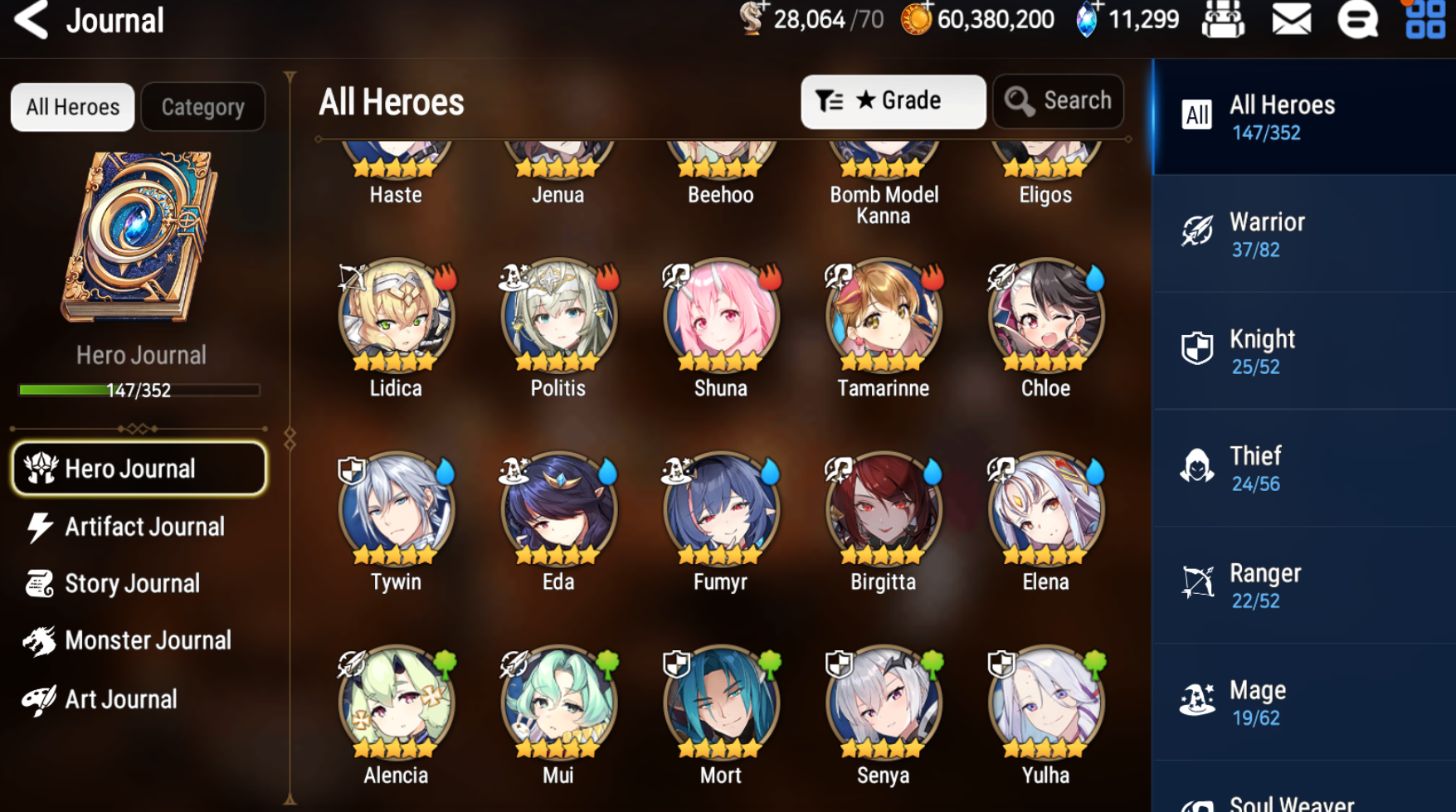 [GLOBAL] [INSTANT] Epic 7 Seven 4ML Bystander Hwayoung Straze Belian Lionheart Cermia + 62ML pulls 11k skystones 1200 mystics+ Name Starter Account-Mobile Games Starter