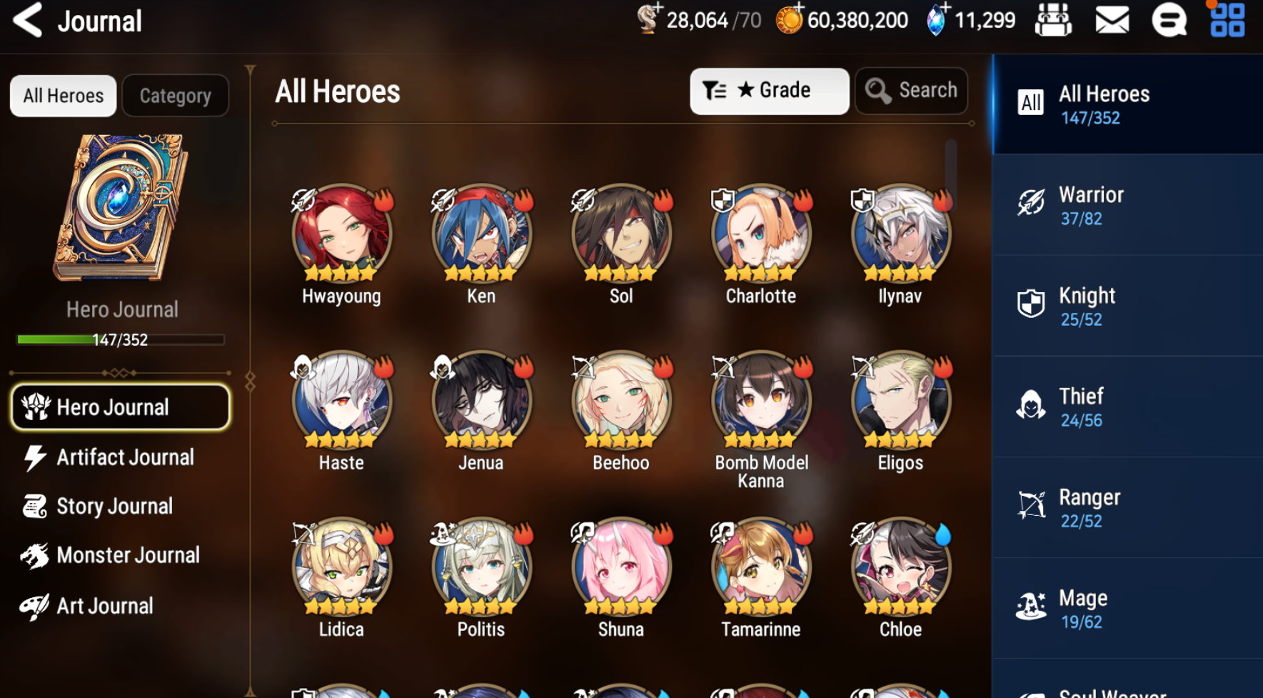 [GLOBAL] [INSTANT] Epic 7 Seven 4ML Bystander Hwayoung Straze Belian Lionheart Cermia + 62ML pulls 11k skystones 1200 mystics+ Name Starter Account-Mobile Games Starter