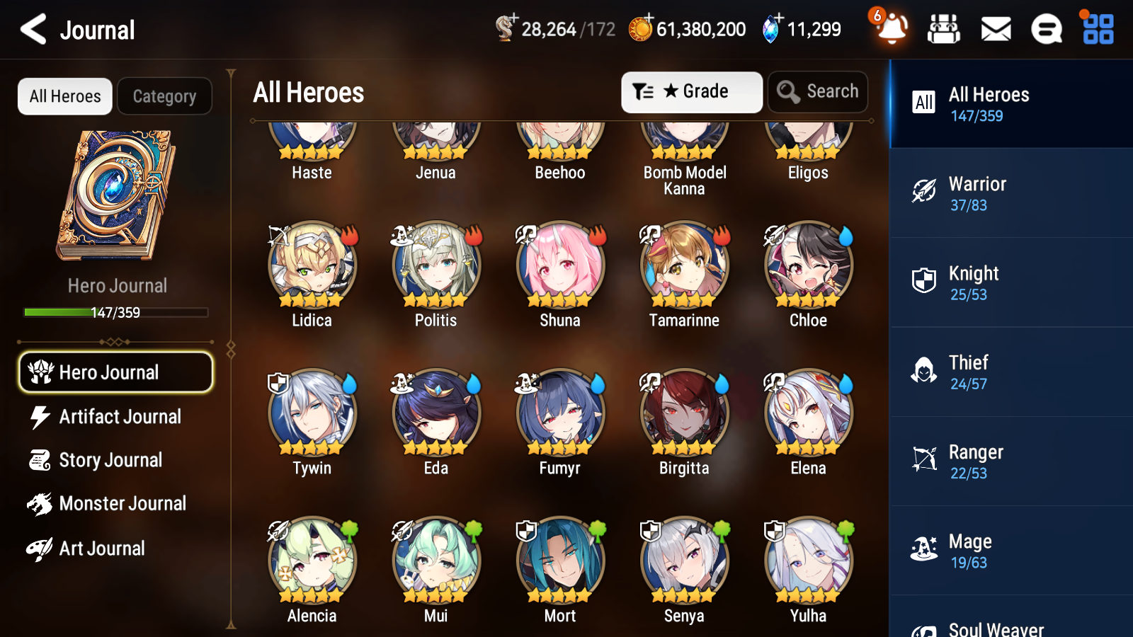 [GLOBAL] [INSTANT] Epic 7 Seven 4ML Bystander Hwayoung Straze Belian Lionheart Cermia + 76ML pulls 11k skystones 1200 mystics+20 Speed+ Name Starter Account-Mobile Games Starter