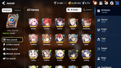 [GLOBAL] [INSTANT] Epic 7 Seven 4ML Dragon Bride Senya Sea Phantom Politis Belian Straze+ 49ML pulls +20 Speed +Name Starter Account-Mobile Games Starter